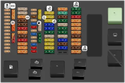 2012 G3 Audi A8 Cigarette lighter fuse
