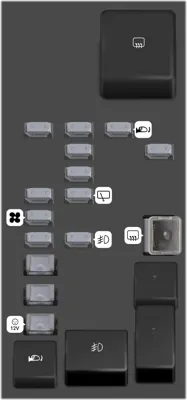 2017 Chevrolet Suburban fuse box diagram Rear Compartment Fuse Block