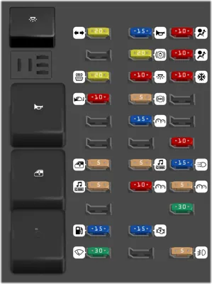 2002 Ford F-250 Lariat, Xlt, Xl fuse box diagram