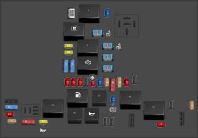 2016 Diesel 3.2 Ford Ranger fuse box diagram - StartMyCar