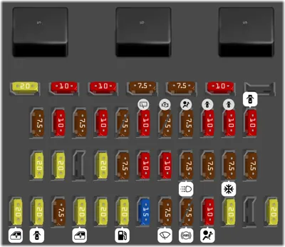 2020 Honda Pilot fuse box diagram  Interior Fuse Box Type A