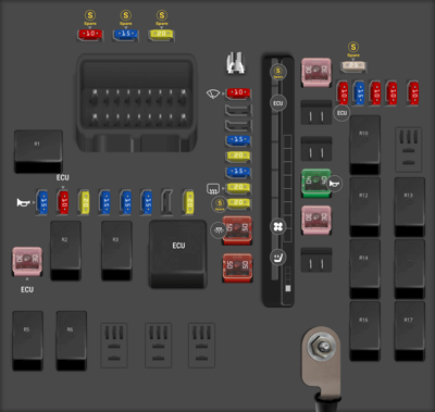 2011 2.4gdi Hyundai Sonata Horn fuse - StartMyCar