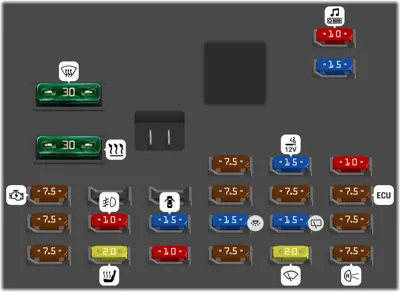 2018 Mitsubishi Mirage Brake light fuse