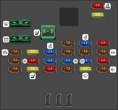 2019 Facelift Mitsubishi Triton fuse box diagram - StartMyCar