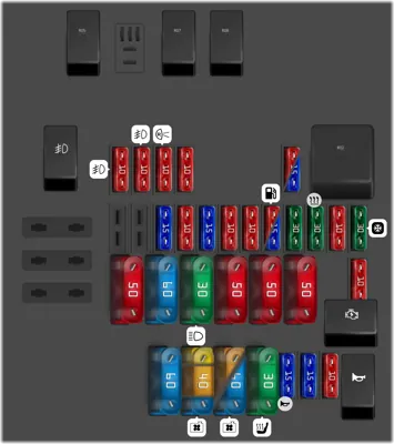 2001 Peugeot 406 2.0l fuse box diagram
