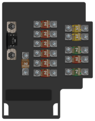 Diagramme de fusibles Tesla Model S 2013 - StartMyCar