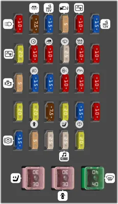 2005 Toyota Camry Cigarette lighter fuse