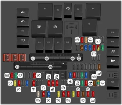 2019 Toyota Hiace 6th Gen Us fuse box diagram Engine compartment fusebox [7GR-FKS]