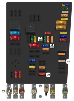 2010 Volkswagen CC Diesel fuse box diagram