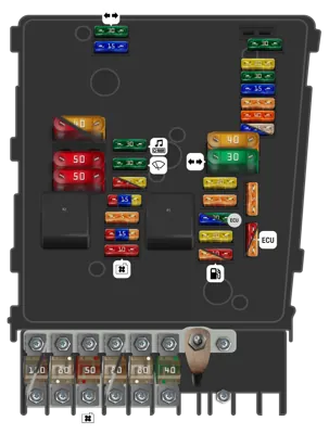 2011 Volkswagen Golf Mk6 fuse box diagram
