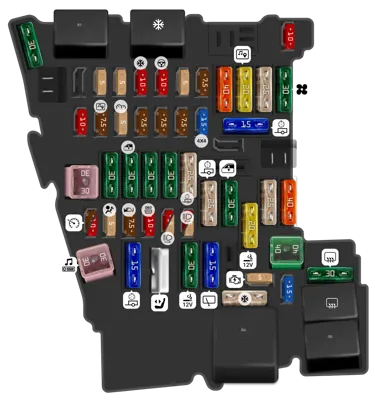 2017 2nd-Gen Volkswagen Tiguan fuse box diagram - StartMyCar