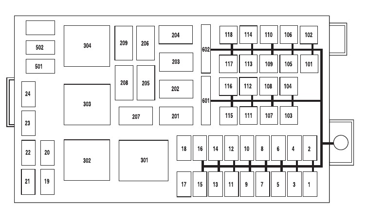 2008 Ford Crown Victoria fuse box diagram
